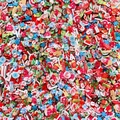 Colorful Christmas polymer clay slices with Santa and snowman patterns for DIY crafts - Mixed