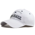 Witte katoenen baseballpet met geborduurde palmboom en West Indies Jamaica belettering - Verstelbaar / Wit