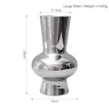 Vaso decorativo in metallo argento per soggiorno moderno 29cm grande dimensione a specchio - Vaso d'argento grande