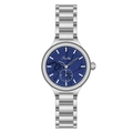 Orologio elegante da donna in acciaio argento con quadrante blu effetto marmo - Cassa Argento Quadrante Blu