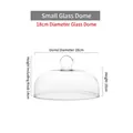 Transparent 18cm glass dome lid with round handle for dessert display tray - 6-inch Small Glass Dome Cover