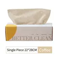 Brown microfiber dispenser cloth 22x28cm with honeycomb texture in a paper box - Box of 15 Sheets (22x28cm) / Brown