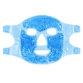 Blue gel bead cooling face mask with adjustable straps for thermal therapy relief - Blue Face Mask