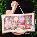 Fashion doll gift set with pink bicycle and various accessories in a window display box - 40cm Portable Box Bicycle Doll
