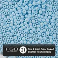 Sky blue 4mm solid color baked lacquer glass seed beads for DIY jewelry making - EU 21