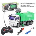 Remote control green recycling truck toy set with battery and wireless controller - Street Sweeper Truck
