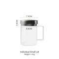 7,5 cm Ersatzdeckel aus Edelstahl für Kaffeebecher und Thermobecher-Zubehör - Kleiner Deckel / Silber