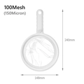 Colino da cucina bianco 100 Mesh con manico per latte di soia, lunghezza totale 240mm - 100 Mesh