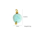 Sky blue natural stone pendant with gold hardware and baroque shell pearl for DIY jewelry - Sky Blue Stone Texture Pendant