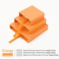 Orange drawer jewelry boxes with ribbons in three sizes for rings and necklaces - 7*7*2cm / Orange Drawer Outer Box