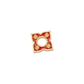 Pendentif vintage en forme de fleur émaillée rouge avec cadre doré pour bijoux DIY - 10mm*10mm / VZ467 Trèfle Rouge