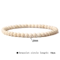 4mm/19cm White Fossil Stone