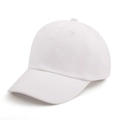 Detail view of cotton twill fabric texture and stitched eyelets on white baseball cap - White