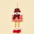 Weihnachtsschneemann-Anhänger mit Perlenbeinen und rotem Frohe Weihnachten Schild - Schneemann