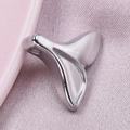 Polished silver stainless steel mermaid tail pendant for DIY jewelry making - Silver