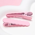 Roze golvende metalen haarspeldjes op hartvormig dienblad voor stijlvolle kapsels - Set van 2 / Roze