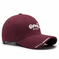 Deep red cotton baseball cap featuring white emi SUPERIOR 3D embroidery detail - Burgundy