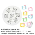 Camera and heart shaped silicone mold with macaron colored resin camera finished crafts - 2# Camera B828 / Gray