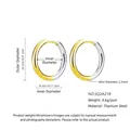 Two-tone titanium steel hoop earrings in gold and silver, 23mm diameter product dimensions - 2.5*18mm / Two Colors