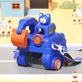 Creative blue excavator shaped kids water bottle with orange bucket and star pattern strap - PC Material / Blue Excavator (Including Stickers/Cleaning Set)