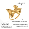 Especificaciones de tamaño del anillo lazo dorado en acero inoxidable resistente - Anillo Abierto con Lazo (YYR025317)