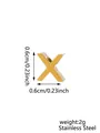 18k gold plated stainless steel heart necklace measuring 0.6cm with a minimalist design - Letter X Pendant