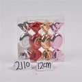 Set of 12cm metallic Christmas candy ornaments in red, gold, silver, and pink - Set 12 (Electroplated Rainbow Candy 12cm - 4pcs)