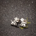 Süße Rentier-Ohrstecker aus Edelstahl in Silber, Abmessungen 8 mm mal 10 mm - Giraffen-Stil (703) / Stahlfarben