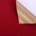 Double-sided Christmas apple gift wrap in matte red and gold metallic finish - Matte Red + Gold