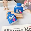Blue Fiji water bottle style silicone case for AirPods Pro 2 with floral design - Fiji + Carabiner / AirPods 1/2 Gen
