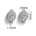 Retro silver owl-shaped stainless steel spacer bead for DIY jewelry, size 14x10mm - Ellipse / Steel