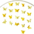 3D gradient yellow paper butterfly mobile hanging ornament for baby nursery party decor - Small / Gradient Yellow