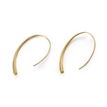 Orecchini a cerchio curvi minimalisti in finitura dorata lucida per un look moderno da donna - Gancio per Orecchio ad Arco Minimalista (KE84612-K) / Oro