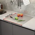 50x50cm stainless steel cutting board with edge design for modern kitchen counters - Folded One Side 2.0mm Thick / 50x50cm