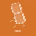 Clear square PP plastic storage box with snap lid for earplugs and small accessories - 3.5*3.5*1.8cm (Earplug Box)