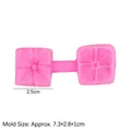 Stampo in silicone rosa con trama a petali di quadrifoglio per argilla e fondant - Stile Texture Floreale (15-246) / Rosa