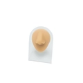 Realistic flesh-colored silicone nose model for body piercing practice with acrylic stand - Flesh Tone (Nose) With Stand