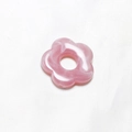 Pink marble texture acrylic five-petal flower charm for DIY jewelry and accessories - Korean Pink Marble