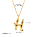 Minimalist 18K gold plated stainless steel necklace featuring letter H pendant - Letter H
