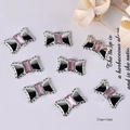 Detailweergave van zilveren metalen strikjes met roze kristallen voor DIY-accessoires - Roze Diamant Strik Type 2 / 25mm*16mm