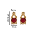 Gold-rote Emaille-Anhänger in Weckerform mit 19,5mm Höhe für DIY-Schmuckherstellung - Wecker