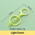 Light green metal swivel keychain with lobster clasp and round ring, 75mm length - Standard / Light Green