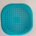 Filtro scarico quadrato in silicone blu-verde con fori rotondi e centro solido - Blu vecchio stile