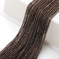 2mm bronze faceted glass beads with metallic finish for DIY jewelry and necklaces - Antique Bronze
