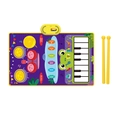 Purple musical play mat with drum and piano keys, includes two yellow drumsticks - 5929-1 Green (Bagged)