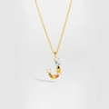 Detailed close-up of S925 silver J letter pendant with colorful zircon gemstones - Gold Letter J