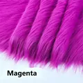 Plush 12cm purple red long faux fur fabric for DIY sewing and decorative backgrounds - 5cm Width * 180cm / Fuschia