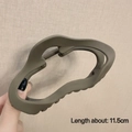 Matte olive green wavy hair claw clip, 11.5cm large size for thick hair - Matte Cloud Coffee-11.5cm