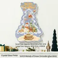 3D Christmas tree crystal wall sticker with Santa and Reindeer designs in small and large - SJ019 Snow Movement / Small