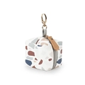 Detail of waterproof PU leather pouch with terrazzo pattern and golden metal hook - Terrazzo